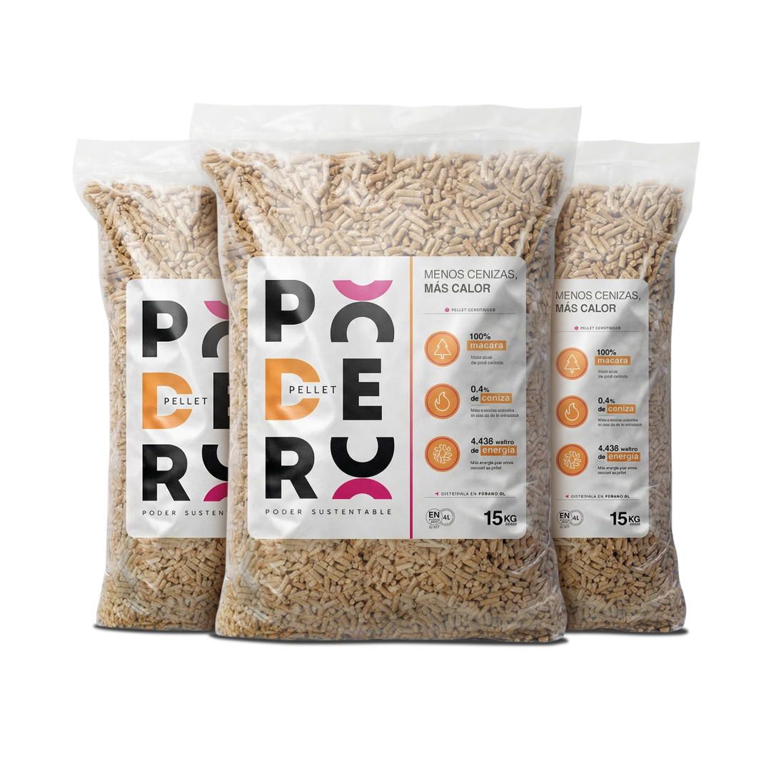 12 Bolsas de Pellet de 15 kg