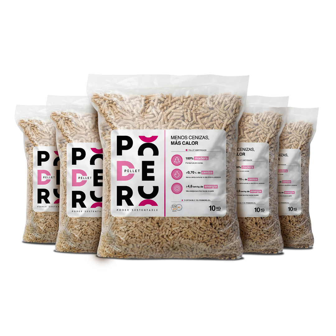 90 Bolsas de Pellet Madera 10 kg