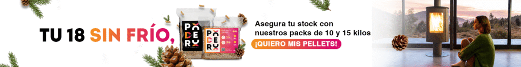 Banner promocional de pellet podero de 10 y 15 kilos